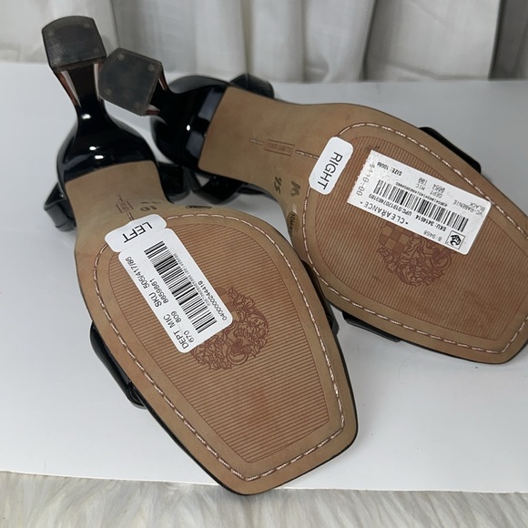 Vince Camuto Rabenie Patent Leather Ankle Strap Ice Cube Heel Dress Sandals - Picture 8 of 9